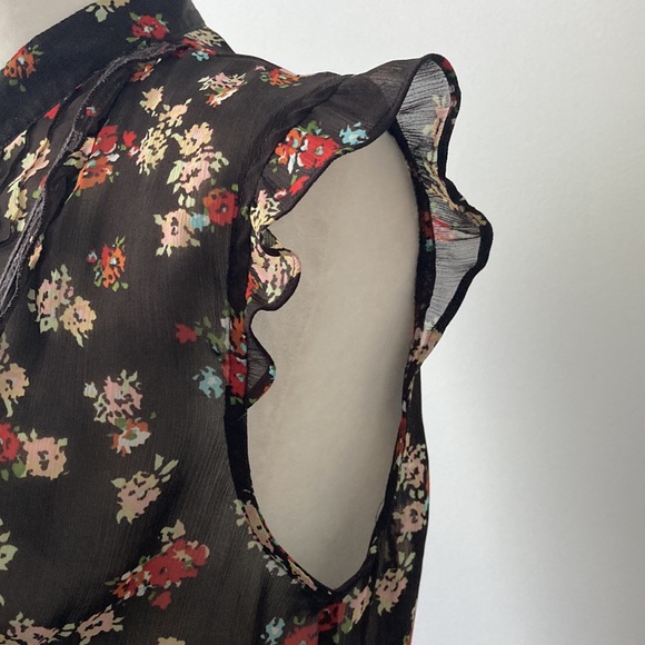 New York & Company Sheer Button Down Top - Picture 5 of 10